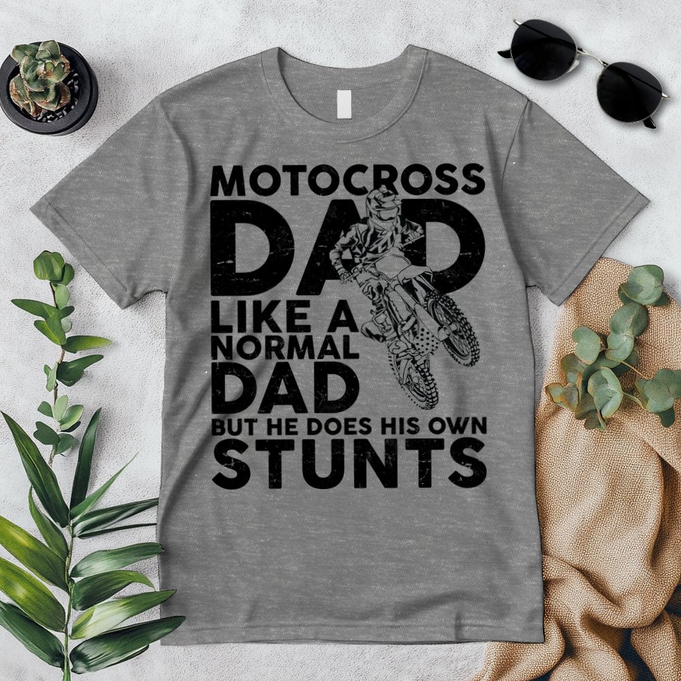 Motocross Dad Like A Normal Dad But He Does His Owns Stuns Premium T-Shirt