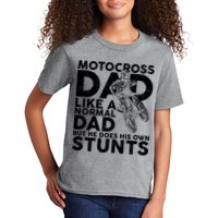Motocross Dad Like A Normal Dad But He Does His Owns Stuns Kids T-Shirt