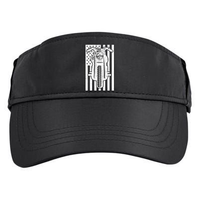Motorcycle Biker USA Flag Adult Drive Performance Visor