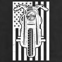 Motorcycle Biker USA Flag 11oz C Handle Ceramic Mug