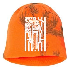 Motorcycle Biker USA Flag Kati - Camo Knit Beanie