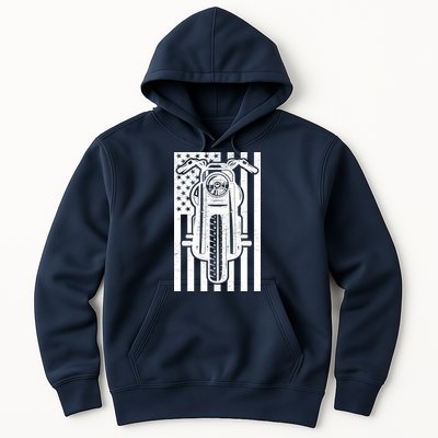 Motorcycle Biker USA Flag Hoodie