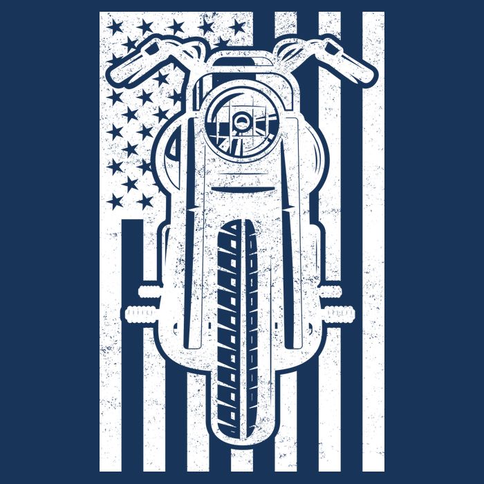 Motorcycle Biker USA Flag Bucket Hat