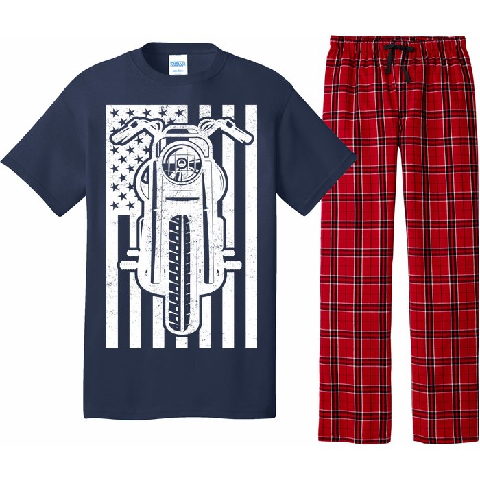 Motorcycle Biker USA Flag Pajama Set