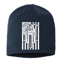 Motorcycle Biker USA Flag Sustainable Beanie