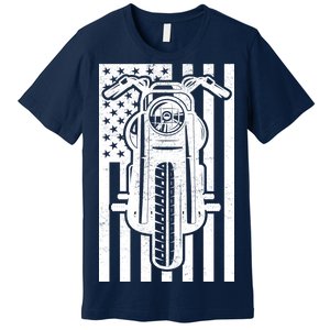 Motorcycle Biker USA Flag Premium T-Shirt