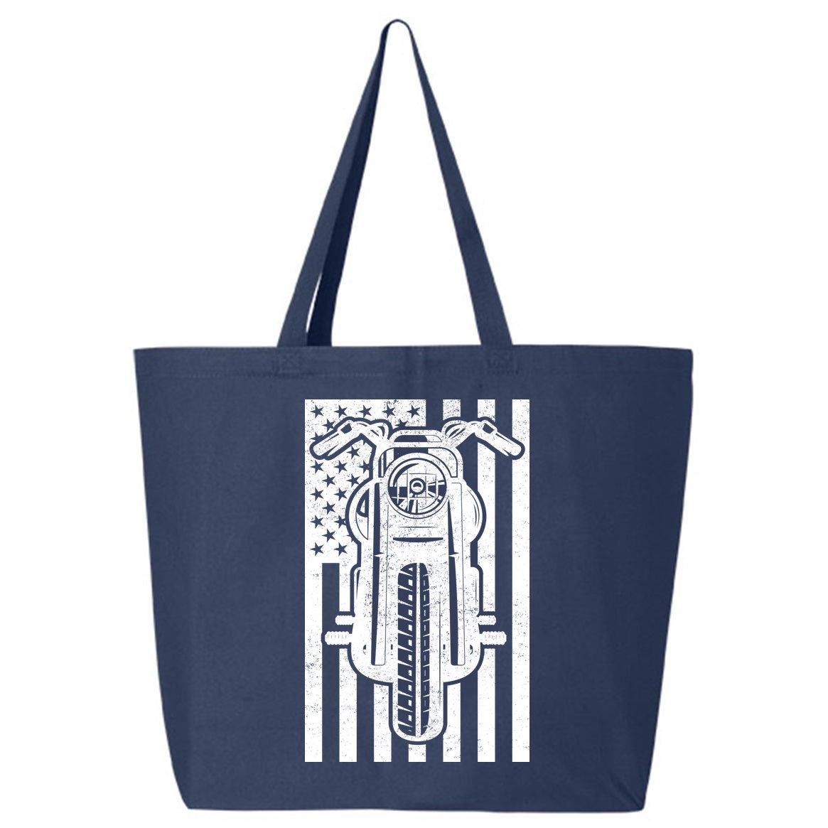 Motorcycle Biker USA Flag 25L Jumbo Tote