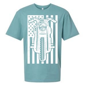 Motorcycle Biker USA Flag Sueded Cloud Jersey T-Shirt