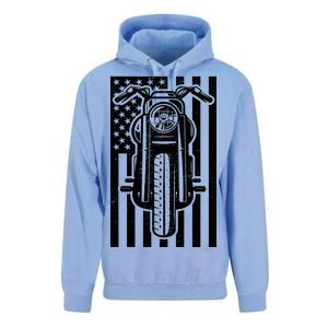 Motorcycle Biker USA Flag Unisex Surf Hoodie