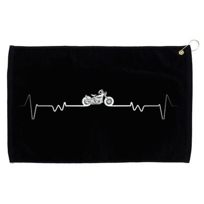 Motorcycle Heartbeat Pulse Biker Grommeted Golf Towel