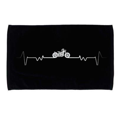 Motorcycle Heartbeat Pulse Biker Microfiber Hand Towel