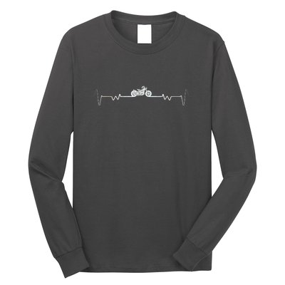 Motorcycle Heartbeat Pulse Biker Long Sleeve Shirt