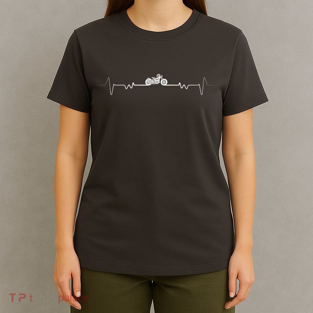 Motorcycle Heartbeat Pulse Biker T-Shirt
