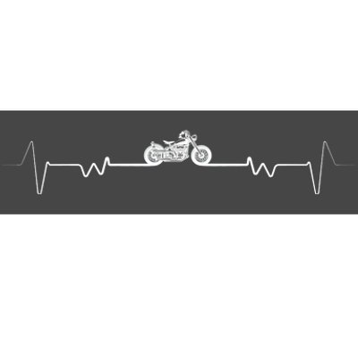 Motorcycle Heartbeat Pulse Biker Bumper Sticker