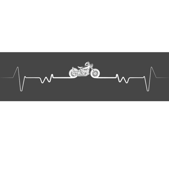 Motorcycle Heartbeat Pulse Biker Bumper Sticker