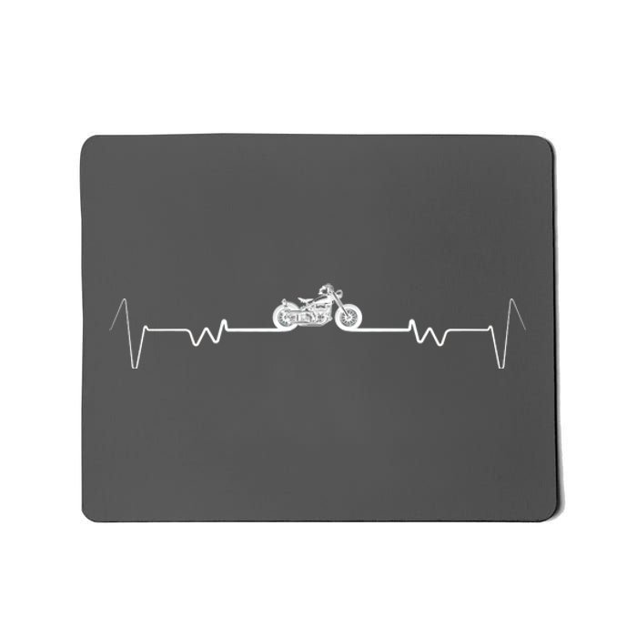 Motorcycle Heartbeat Pulse Biker Mousepad