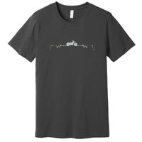 Motorcycle Heartbeat Pulse Biker Premium T-Shirt