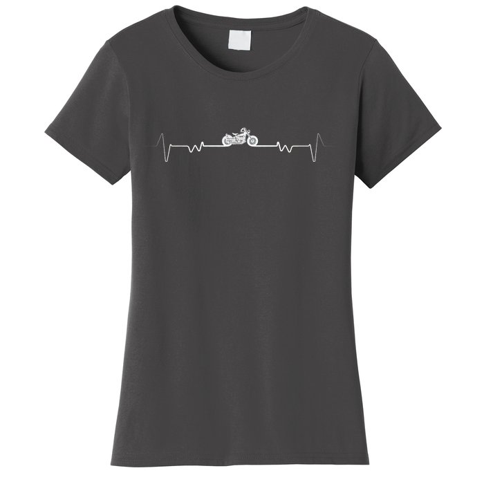 Motorcycle Heartbeat Pulse Biker Women's T-Shirt