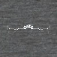 Motorcycle Heartbeat Pulse Biker Kids T-Shirt