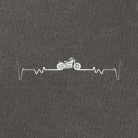 Motorcycle Heartbeat Pulse Biker Cotton Canvas Backpack