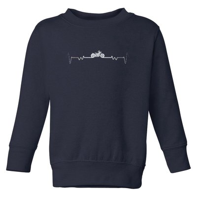 Motorcycle Heartbeat Pulse Biker Toddler Sweatshirt