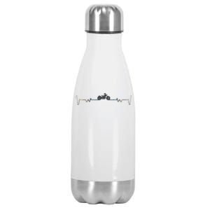 Motorcycle Heartbeat Pulse Biker Stainless Steel Insulated Water Bottle