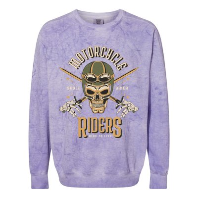 Motorcycle Riders Colorblast Crewneck Sweatshirt