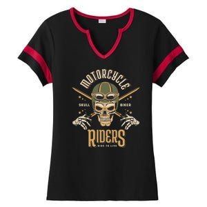 Motorcycle Riders Ladies Halftime Notch Neck Tee