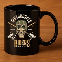 Motorcycle Riders 11oz C Handle Ceramic Mug