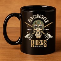 Motorcycle Riders 11oz C Handle Ceramic Mug