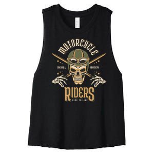 Motorcycle Riders Women's Racerback Cropped Tank