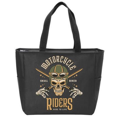 Motorcycle Riders Zip Tote Bag