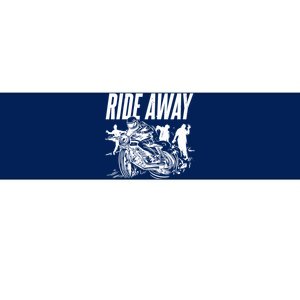 Motorcycle Zombies Ride Away Bumper Sticker