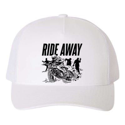 Motorcycle Zombies Ride Away Yupoong Adult 5-Panel Trucker Hat