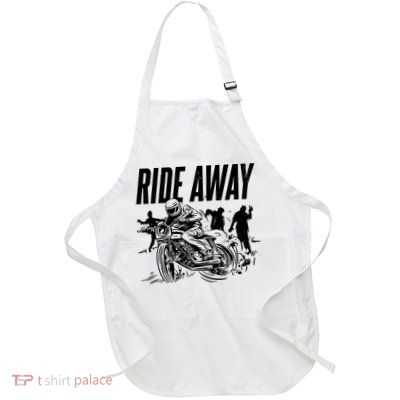 Motorcycle Zombies Ride Away Full-Length Apron With Pockets