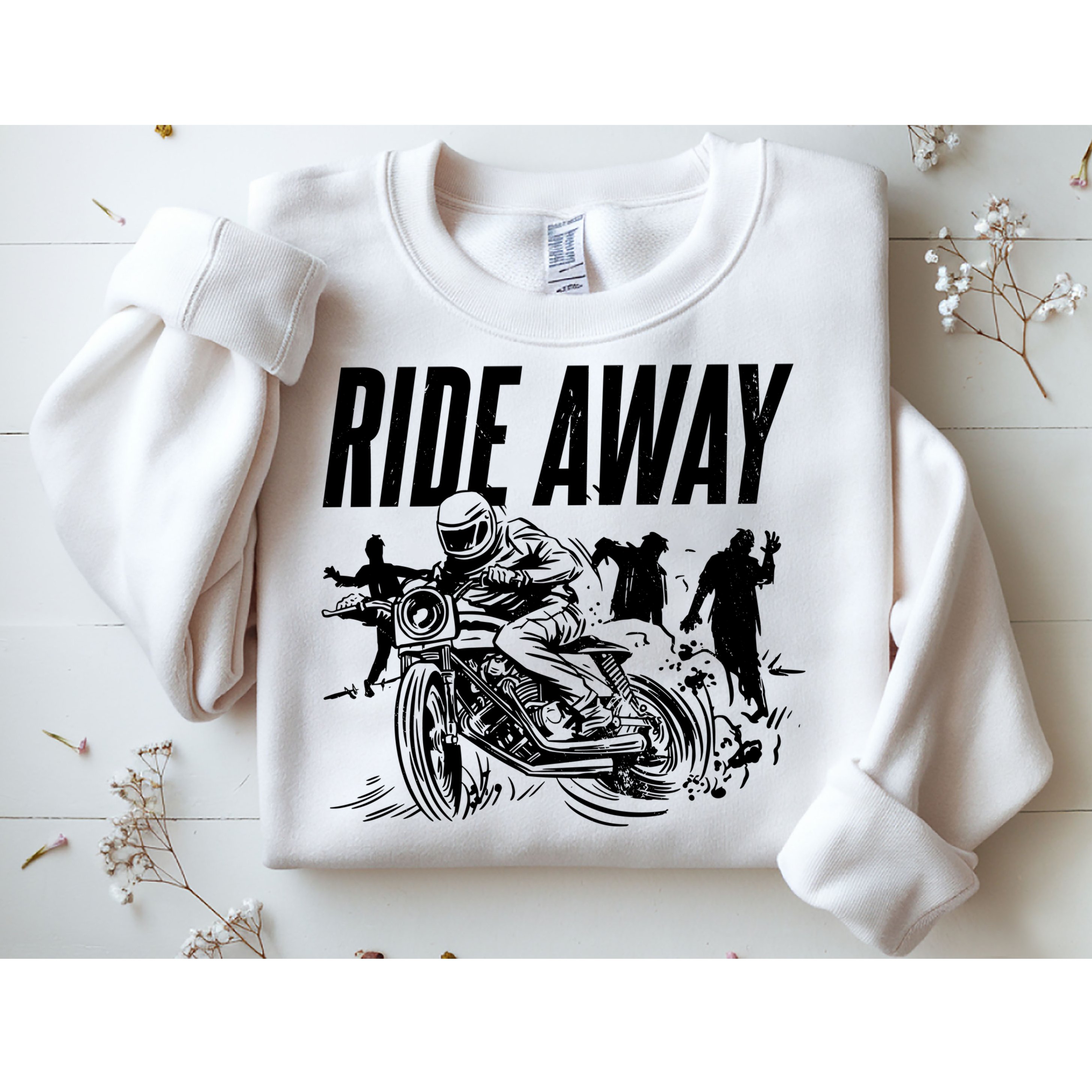 Motorcycle Zombies Ride Away Sweatshirt