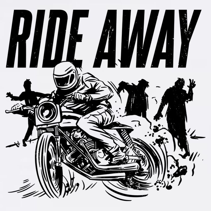 Motorcycle Zombies Ride Away T-Shirt