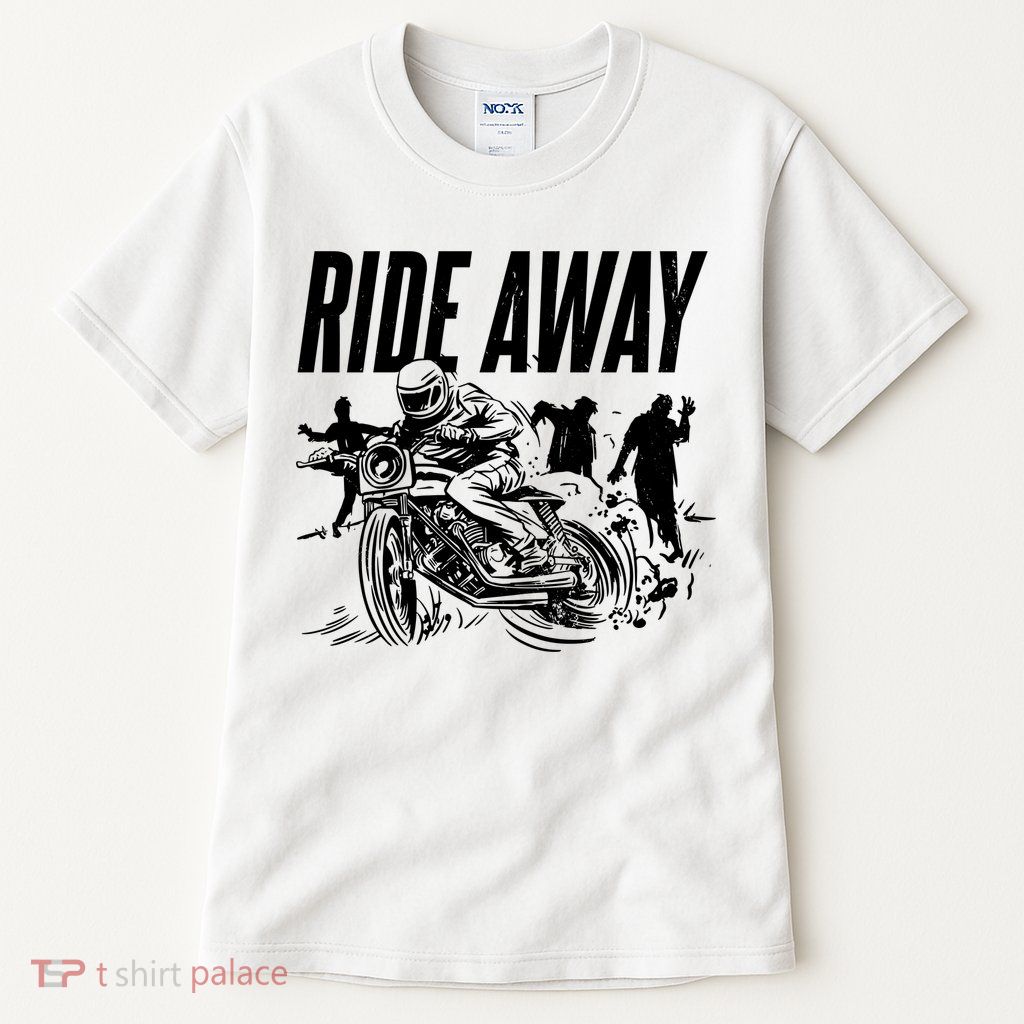 Motorcycle Zombies Ride Away Tall T-Shirt