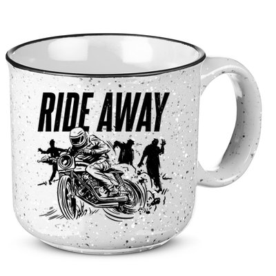 Motorcycle Zombies Ride Away 15oz Campfire Ceramic Mug