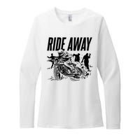 Motorcycle Zombies Ride Away Womens CVC Long Sleeve Shirt