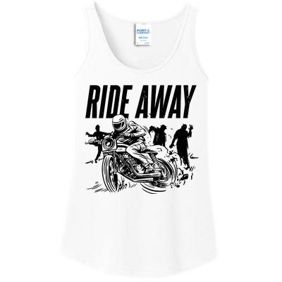 Motorcycle Zombies Ride Away Ladies Essential Tank