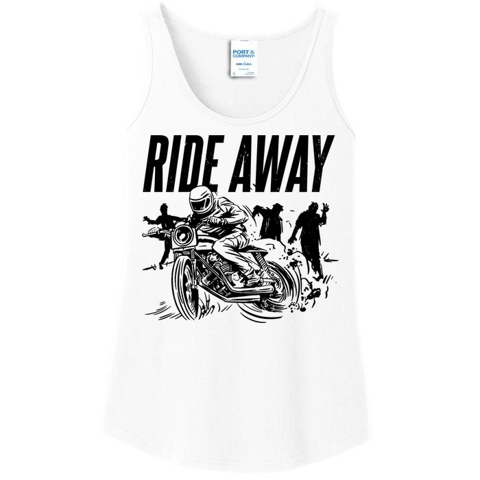 Motorcycle Zombies Ride Away Ladies Essential Tank