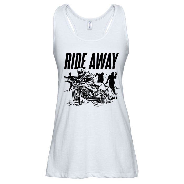 Motorcycle Zombies Ride Away Ladies Essential Flowy Tank