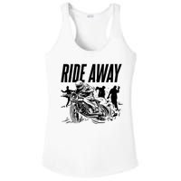 Motorcycle Zombies Ride Away Ladies PosiCharge Competitor Racerback Tank