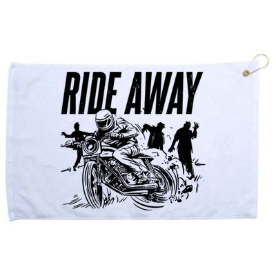 Motorcycle Zombies Ride Away Grommeted Golf Towel