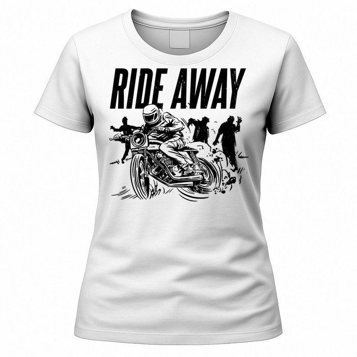 Motorcycle Zombies Ride Away Women's T-Shirt