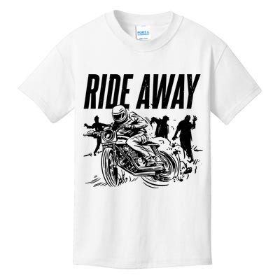 Motorcycle Zombies Ride Away Kids T-Shirt