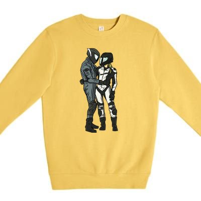 Motorcyclist Couple Premium Crewneck Sweatshirt