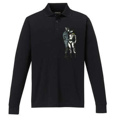 Motorcyclist Couple Performance Long Sleeve Polo