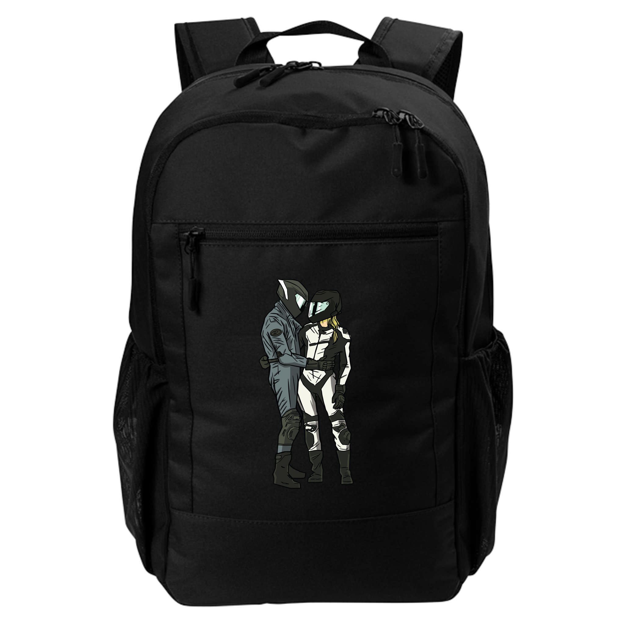 Motorcyclist Couple Backpack